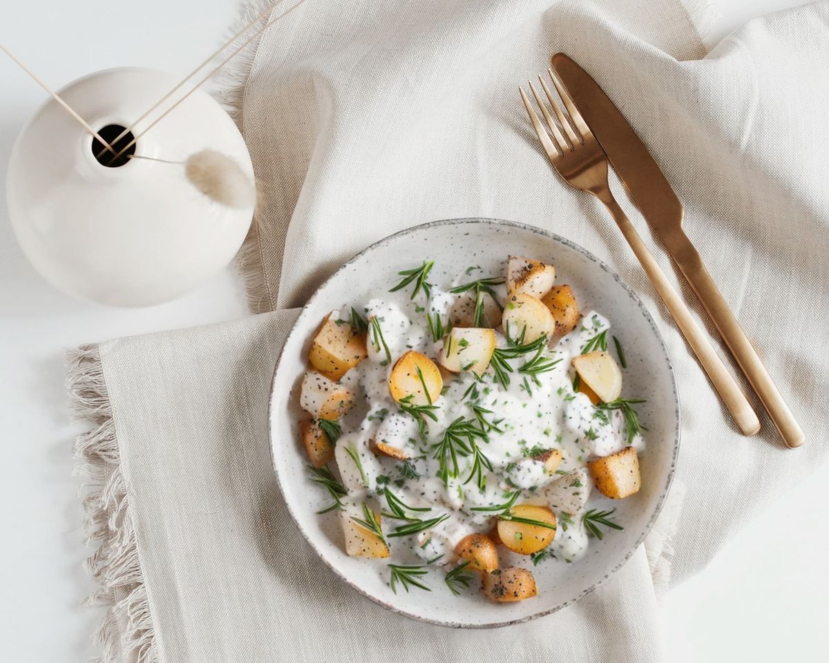 Rosmarinkartoffeln mit Lachsquark