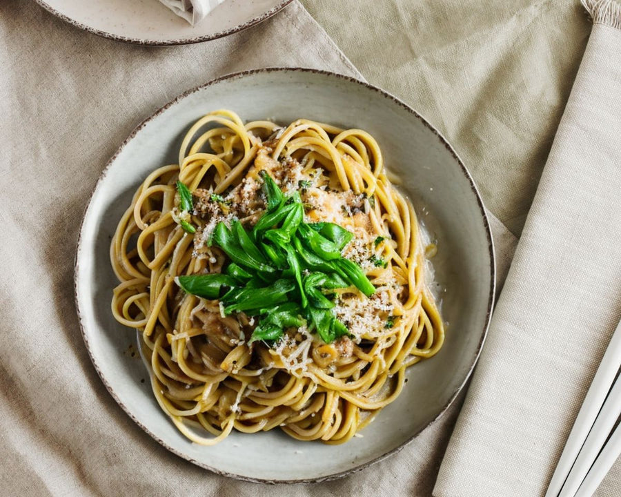 Spaghetti mit Champignons