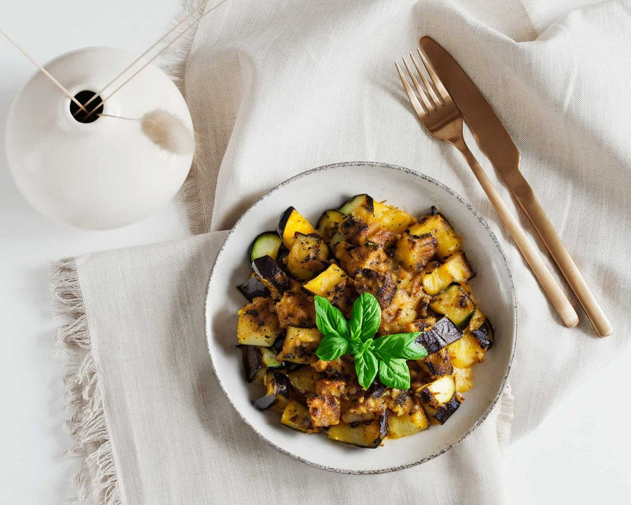 Zucchini Aubergine Kartoffel Auflauf