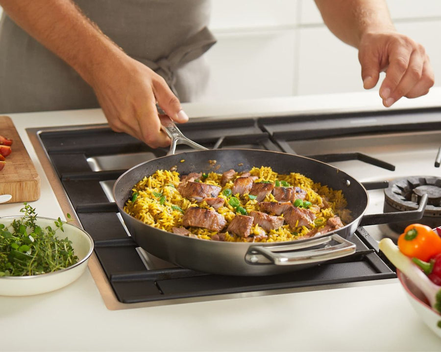Riso con carne e peperoni