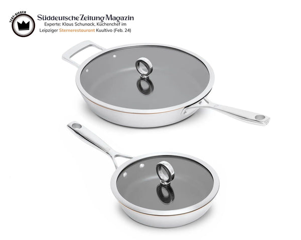 Beschichtetes Olavson Kupferkern-Pfannenset 20 und 30 cm