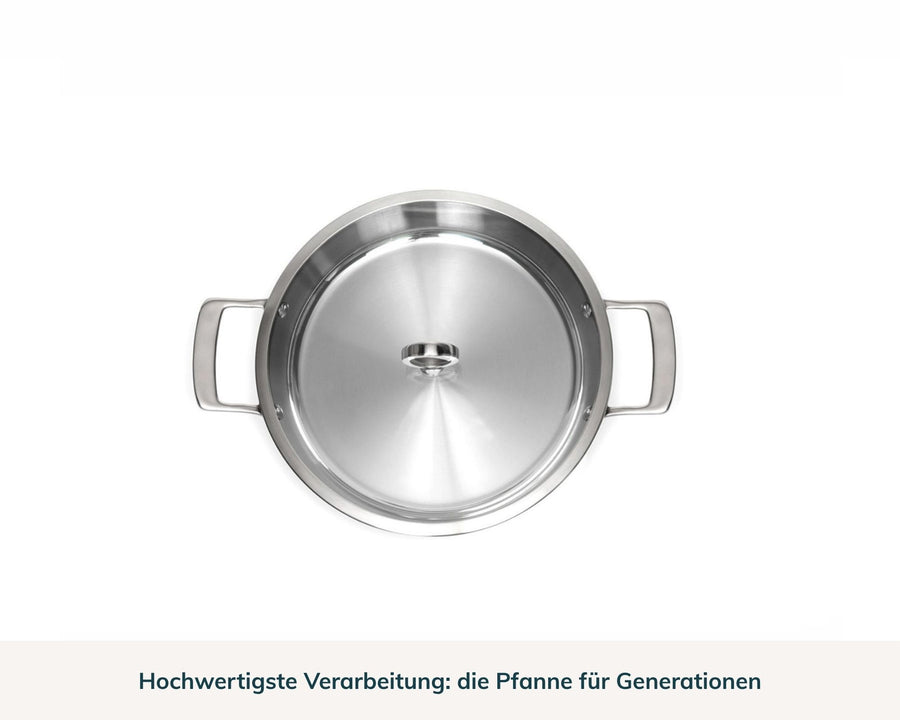Kupferkern Pfanne Servierer unbeschichtet